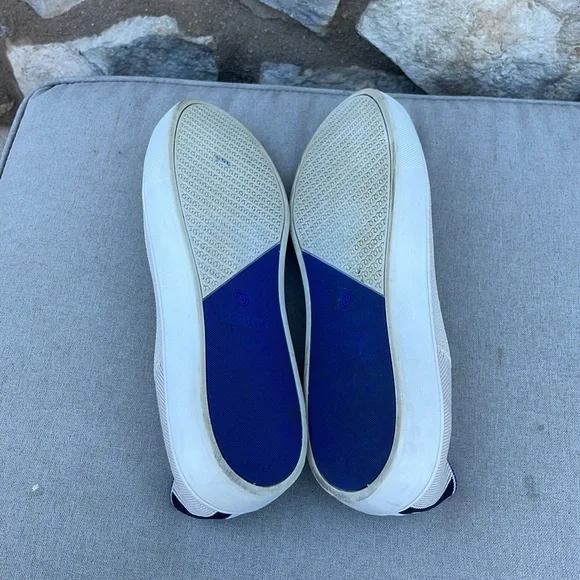 Rothy's Cream and Blue Slip-On Loafers size 9.5 - Picture 4 of 8